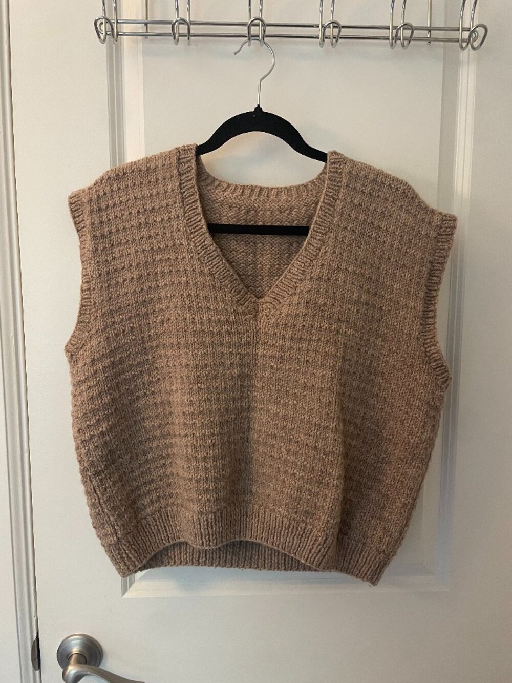 Handknit Camel Sweater Vest